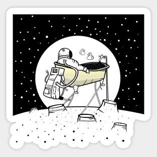 Astronaut in a bath Sticker